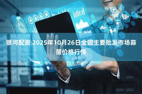 银河配资 2025年10月26日全国主要批发市场蒜苗价格行情